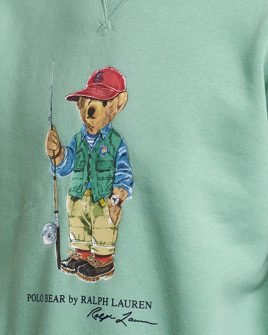 Homme | Pulls Et Tricots | Polo Ralph Lauren | Printed Fishing Bear Crew Neck Sweatshirt Faded Mint
