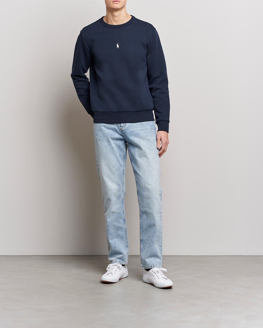 Homme | Pulls Et Tricots | Polo Ralph Lauren | Double Knit Center Logo Sweatshirt Aviator Navy