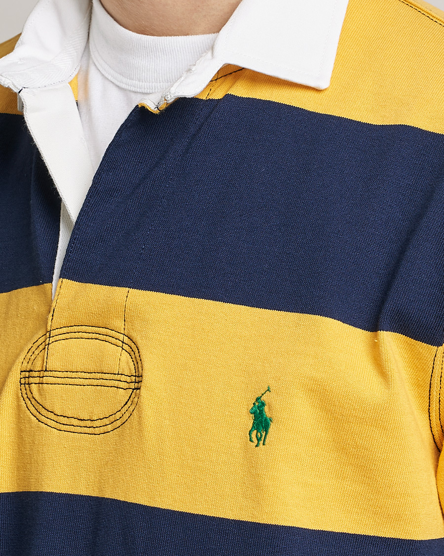 Homme | Pulls Et Tricots | Polo Ralph Lauren | Jersey Striped Rugger Yellow/Navy