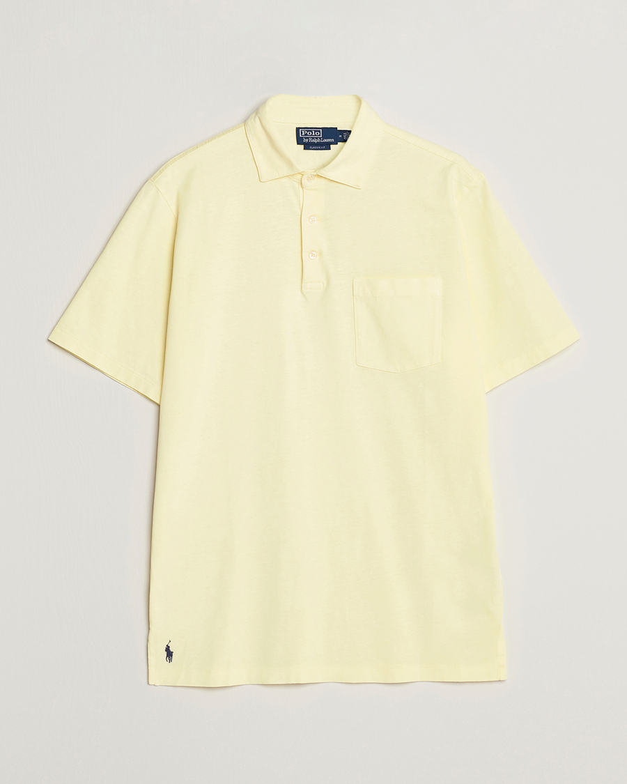 Homme | Polos | Polo Ralph Lauren | Cotton/Linen Polo Bristol Yellow
