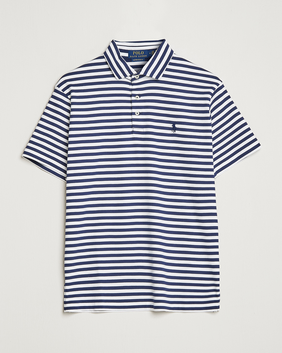 Homme | Polos | Polo Ralph Lauren | Pima Cotton Striped Polo Navy/White