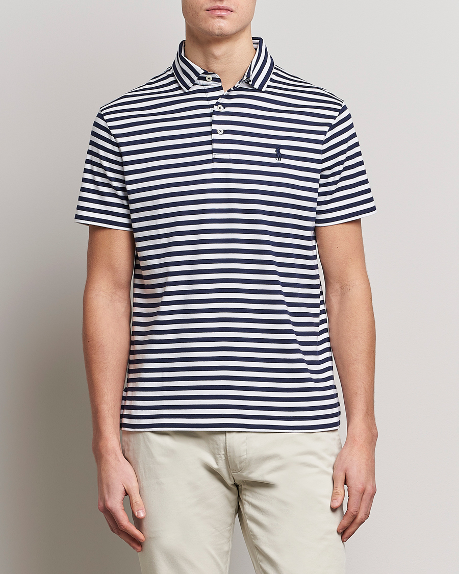 Homme | Polos | Polo Ralph Lauren | Pima Cotton Striped Polo Navy/White