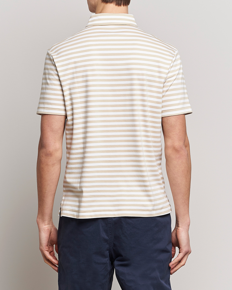 Homme | Polos | Polo Ralph Lauren | Luxury Pima Cotton Striped Polo Beige/White