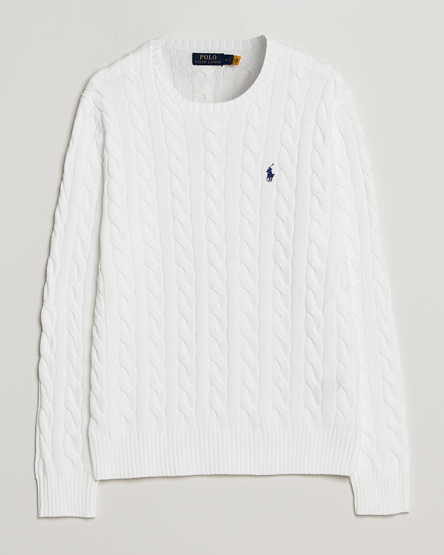 Homme | Pulls Et Tricots | Polo Ralph Lauren | Cotton Cable Pullover White