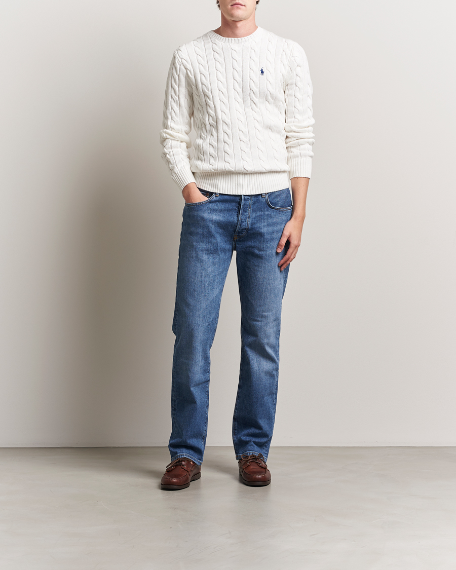 Homme | Pulls Et Tricots | Polo Ralph Lauren | Cotton Cable Pullover White