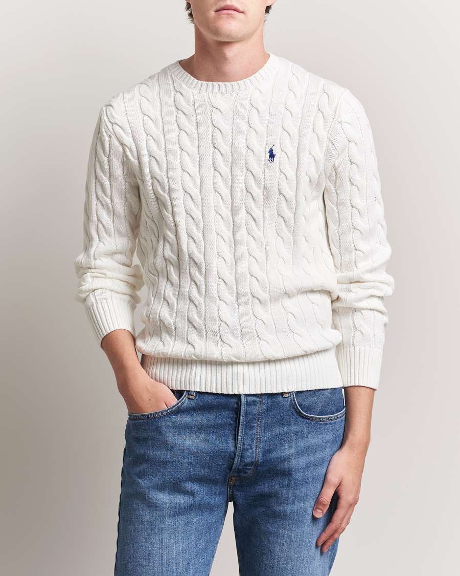 Homme | Pulls Et Tricots | Polo Ralph Lauren | Cotton Cable Pullover White