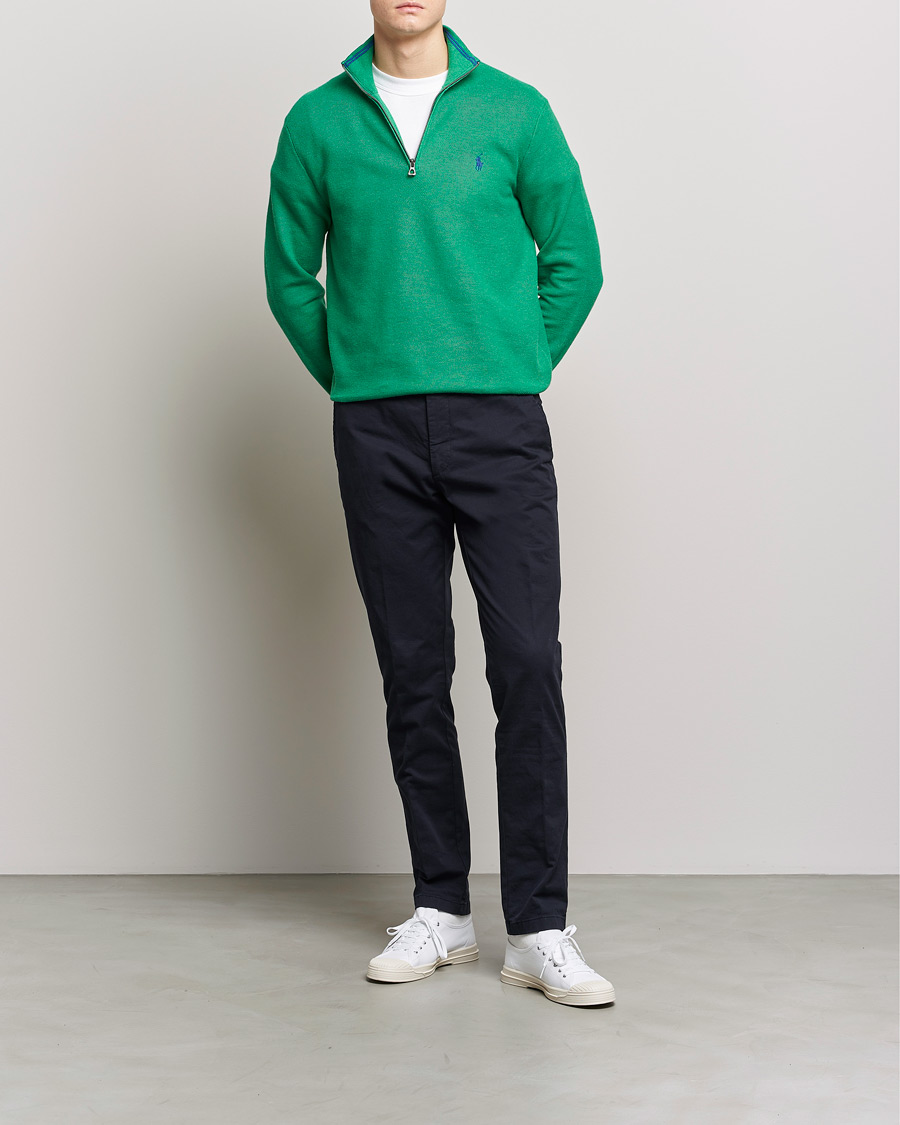 Homme | Pulls Et Tricots | Polo Ralph Lauren | Textured Half-Zip Optic Green Heather