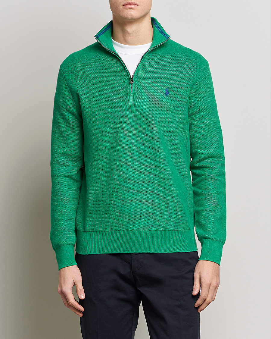 Homme | Pulls Et Tricots | Polo Ralph Lauren | Textured Half-Zip Optic Green Heather
