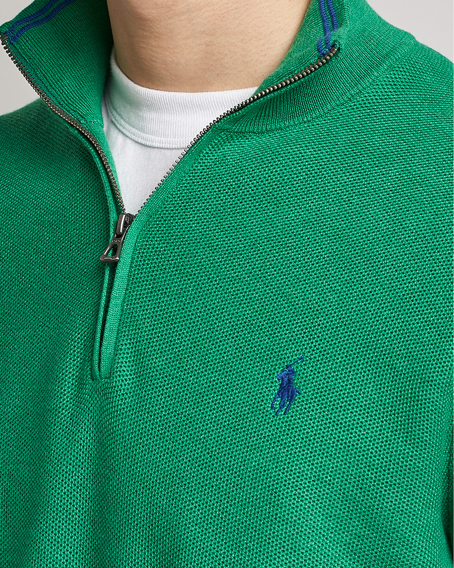 Homme | Pulls Et Tricots | Polo Ralph Lauren | Textured Half-Zip Optic Green Heather