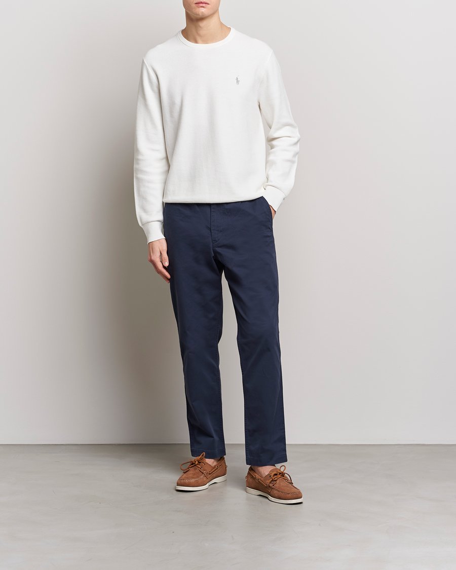 Homme | Pulls Et Tricots | Polo Ralph Lauren | Textured Crew Neck Sweater Deckwash White