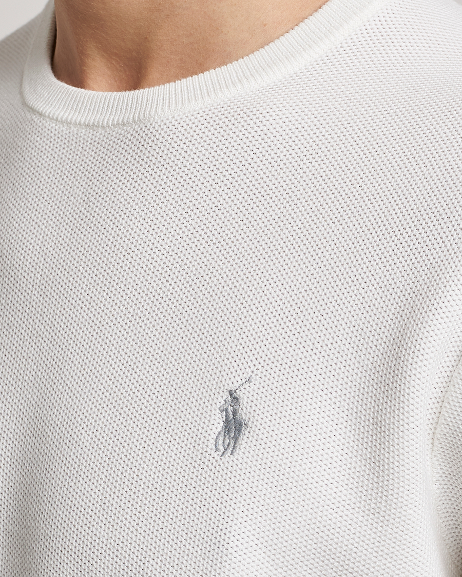 Homme | Pulls Et Tricots | Polo Ralph Lauren | Textured Crew Neck Sweater Deckwash White