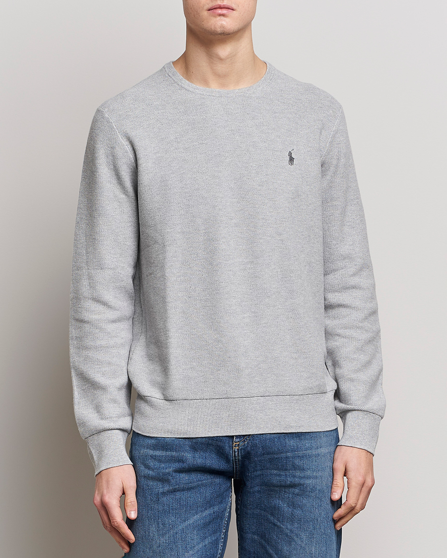 Homme | Pulls Et Tricots | Polo Ralph Lauren | Textured Crew Neck Sweater Andover Heather
