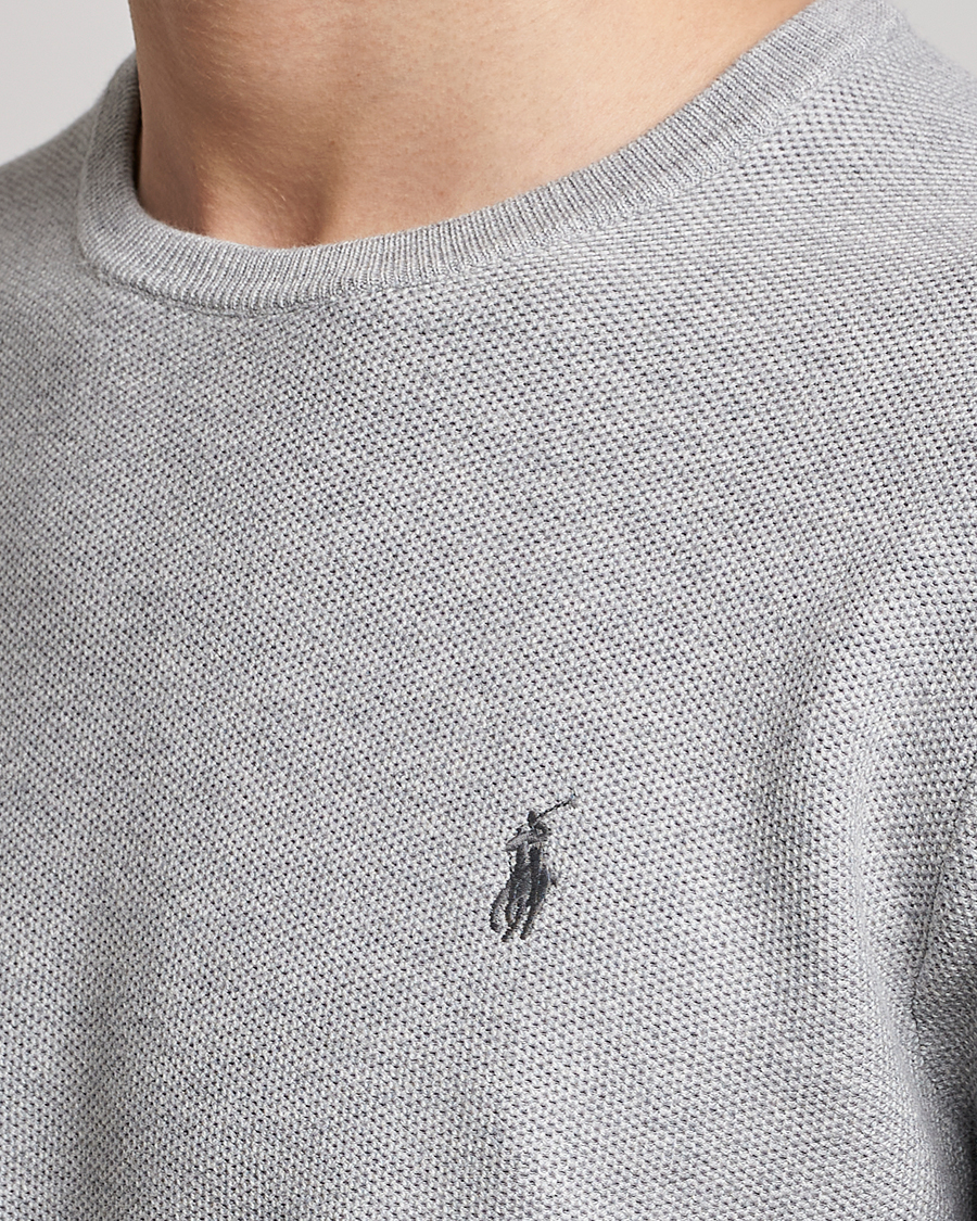 Homme | Pulls Et Tricots | Polo Ralph Lauren | Textured Crew Neck Sweater Andover Heather