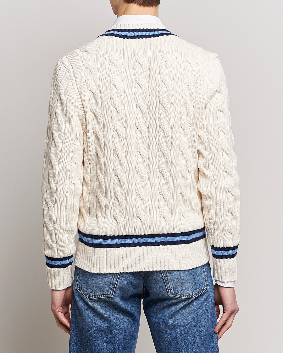 Homme | Pulls Et Tricots | Polo Ralph Lauren | Cricket Sweater Cream/Navy Stripe