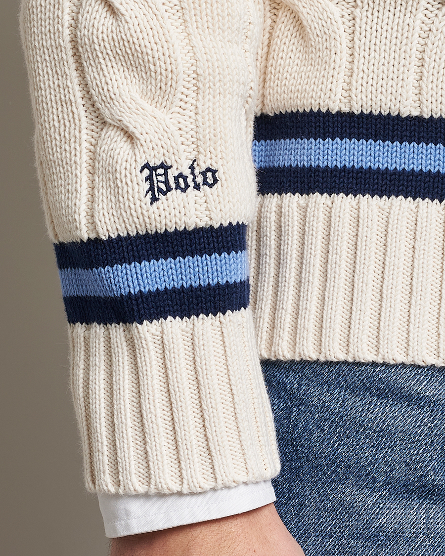 Homme | Pulls Et Tricots | Polo Ralph Lauren | Cricket Sweater Cream/Navy Stripe
