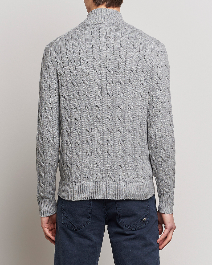 Homme | Pulls Et Tricots | Polo Ralph Lauren | Cotton Cable Full Zip Fawn Grey Heather
