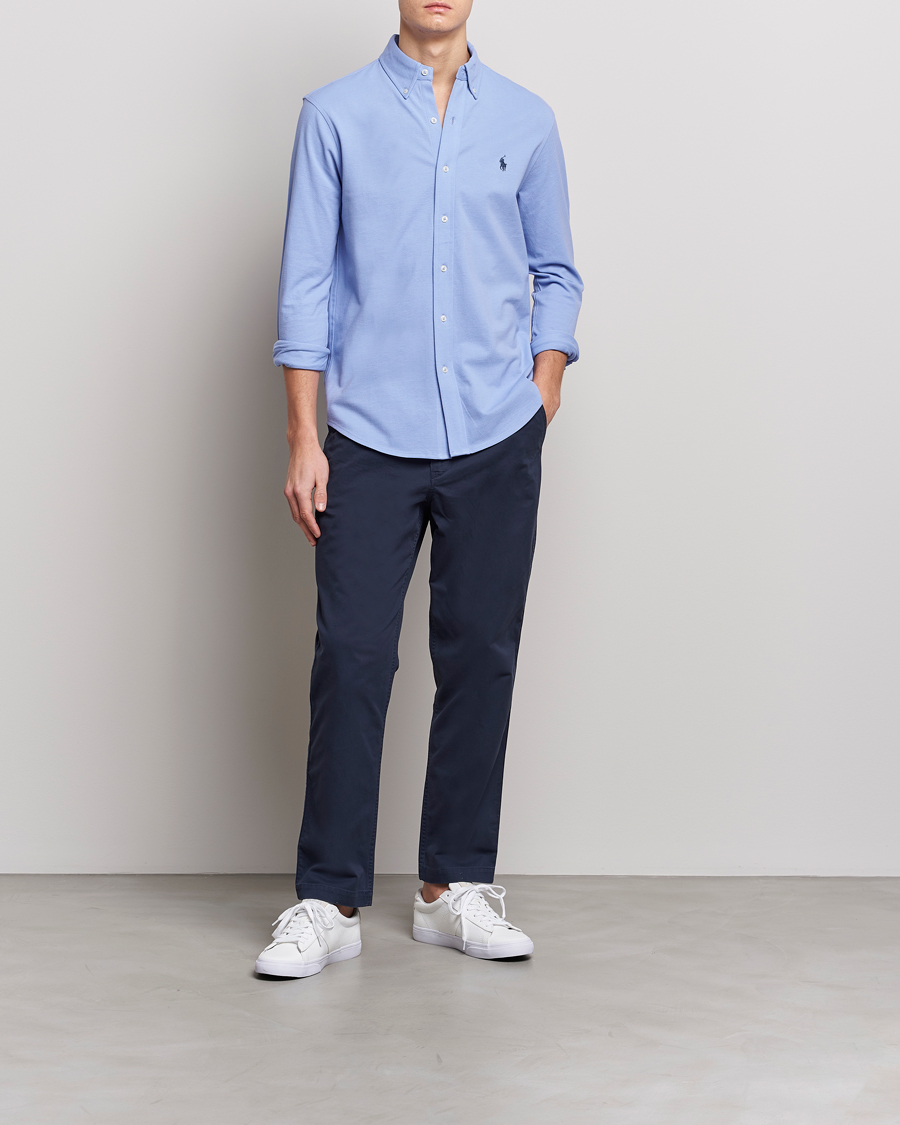 Homme | Chemises | Polo Ralph Lauren | Slim Fit Featherweight Mesh Shirt Lafayette Blue