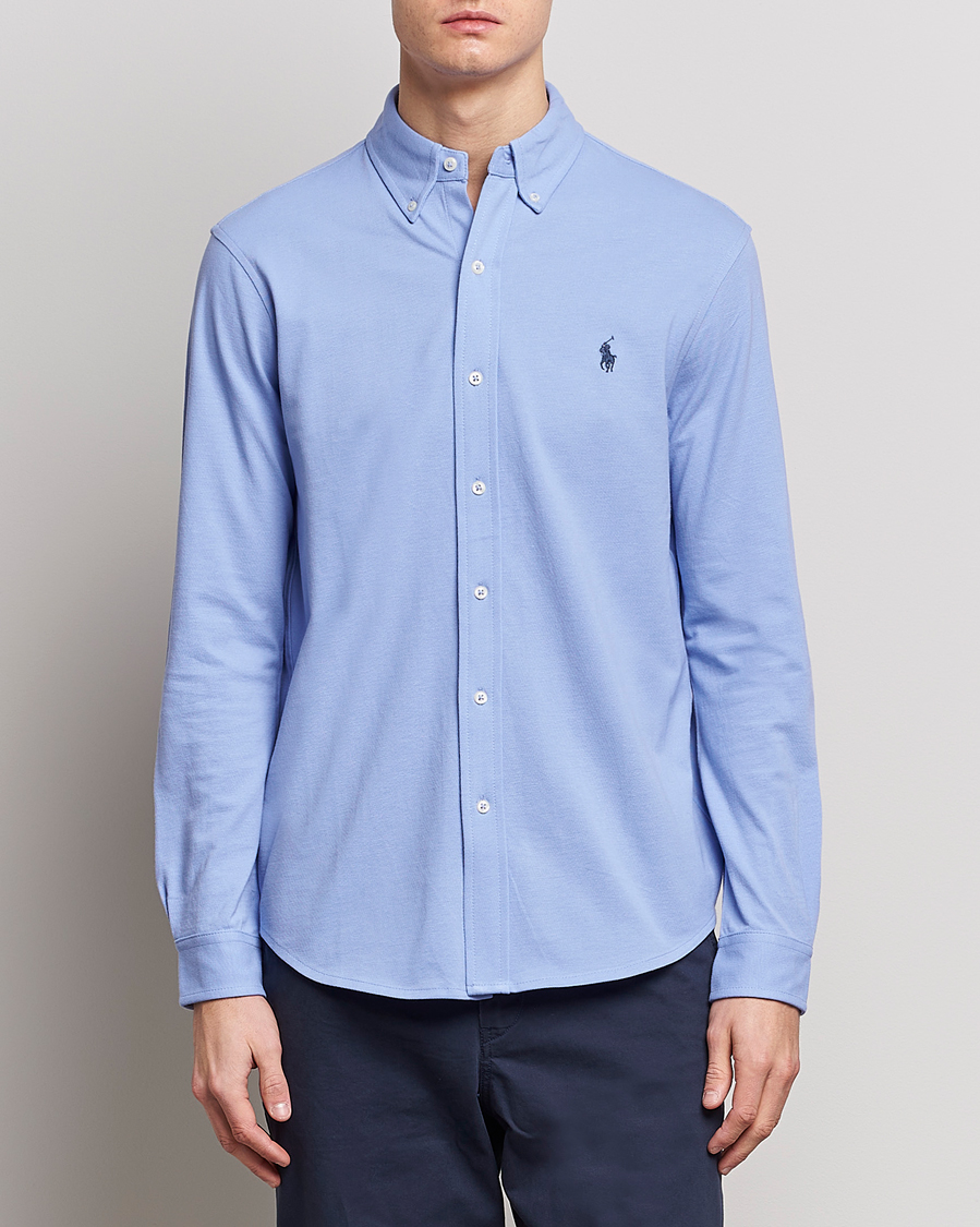 Homme | Chemises | Polo Ralph Lauren | Slim Fit Featherweight Mesh Shirt Lafayette Blue