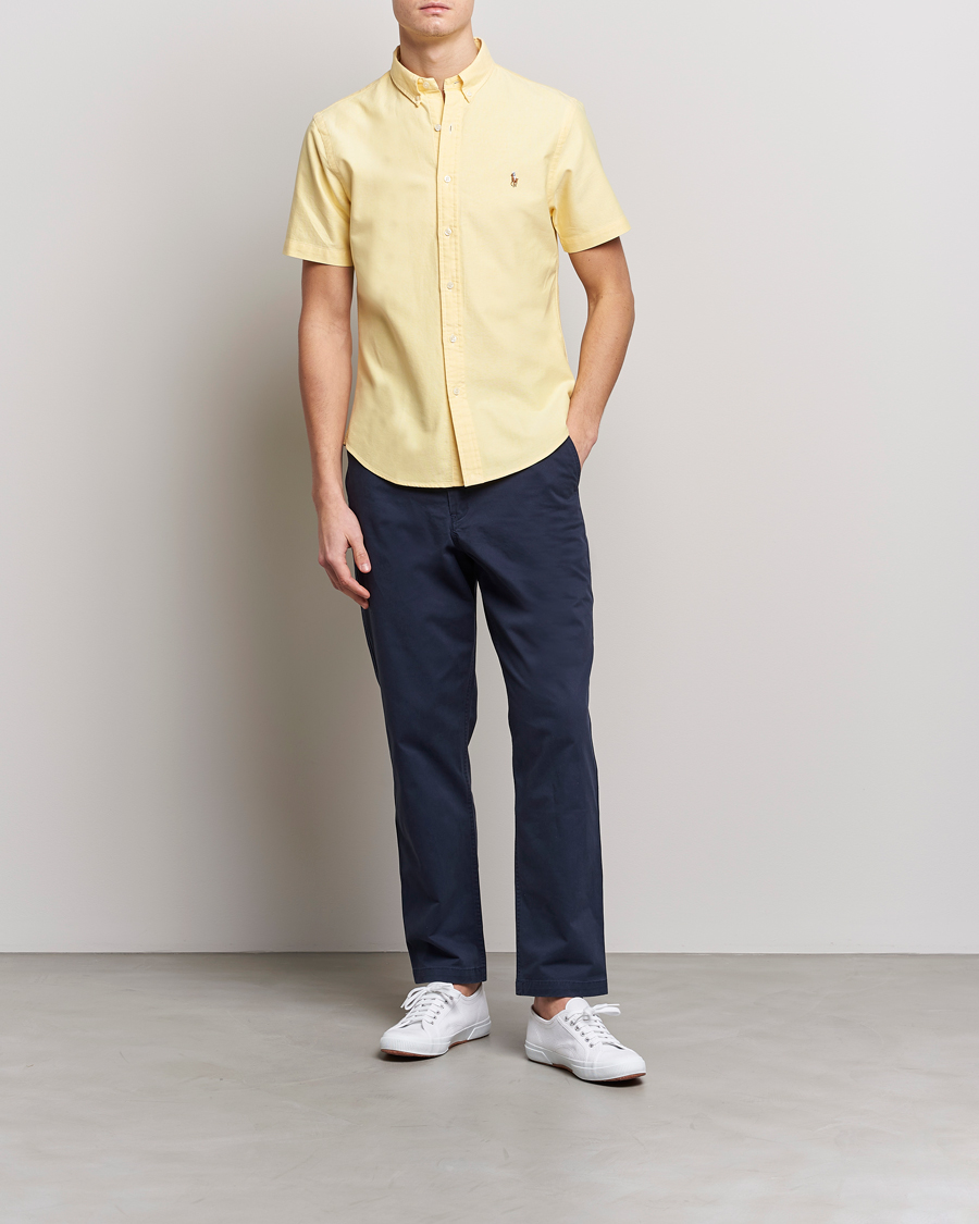 Homme | Chemises | Polo Ralph Lauren | Slim Fit Oxford Short Sleeve Shirt Yellow