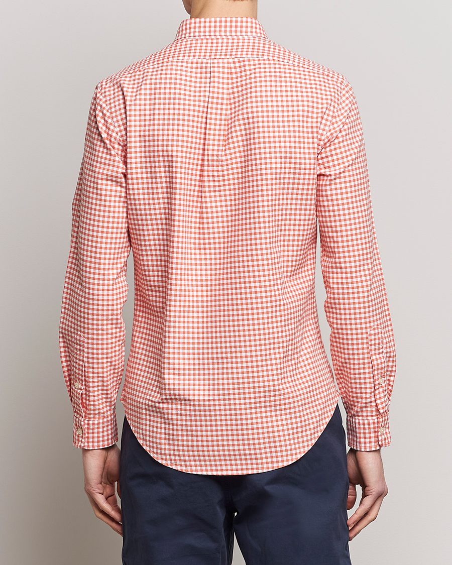 Homme | Chemises | Polo Ralph Lauren | Slim Fit Oxford Checked Shirt Orange/White