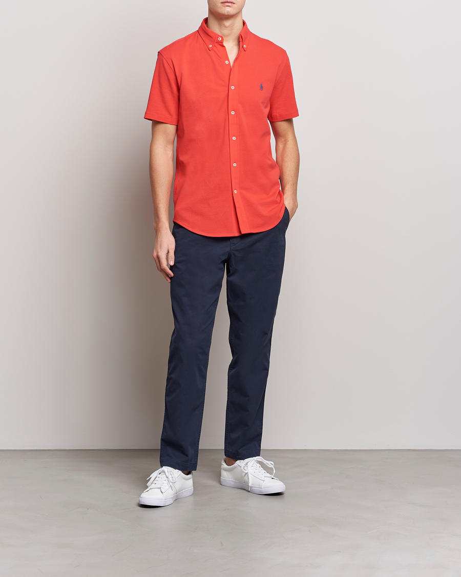 Homme | Chemises | Polo Ralph Lauren | Featherweight Mesh Short Sleeve Shirt Red Reef