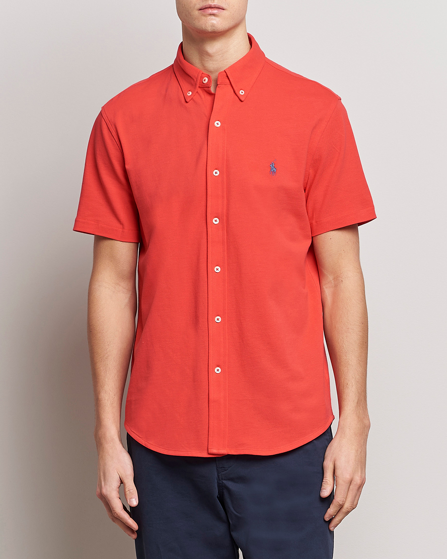 Homme | Chemises | Polo Ralph Lauren | Featherweight Mesh Short Sleeve Shirt Red Reef