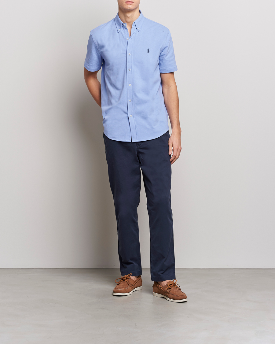 Homme | Chemises | Polo Ralph Lauren | Featherweight Mesh Short Sleeve Shirt Lafayette Blue