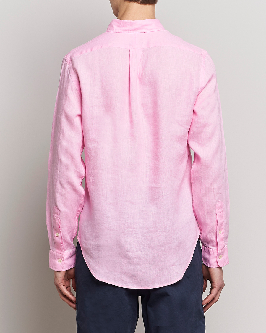 Homme | Chemises | Polo Ralph Lauren | Slim Fit Linen Button Down Shirt Carmel Pink