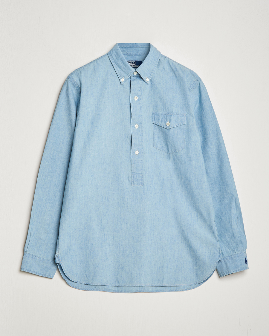 Homme | Chemises | Polo Ralph Lauren | Chambray Popover Shirt Light Indigo