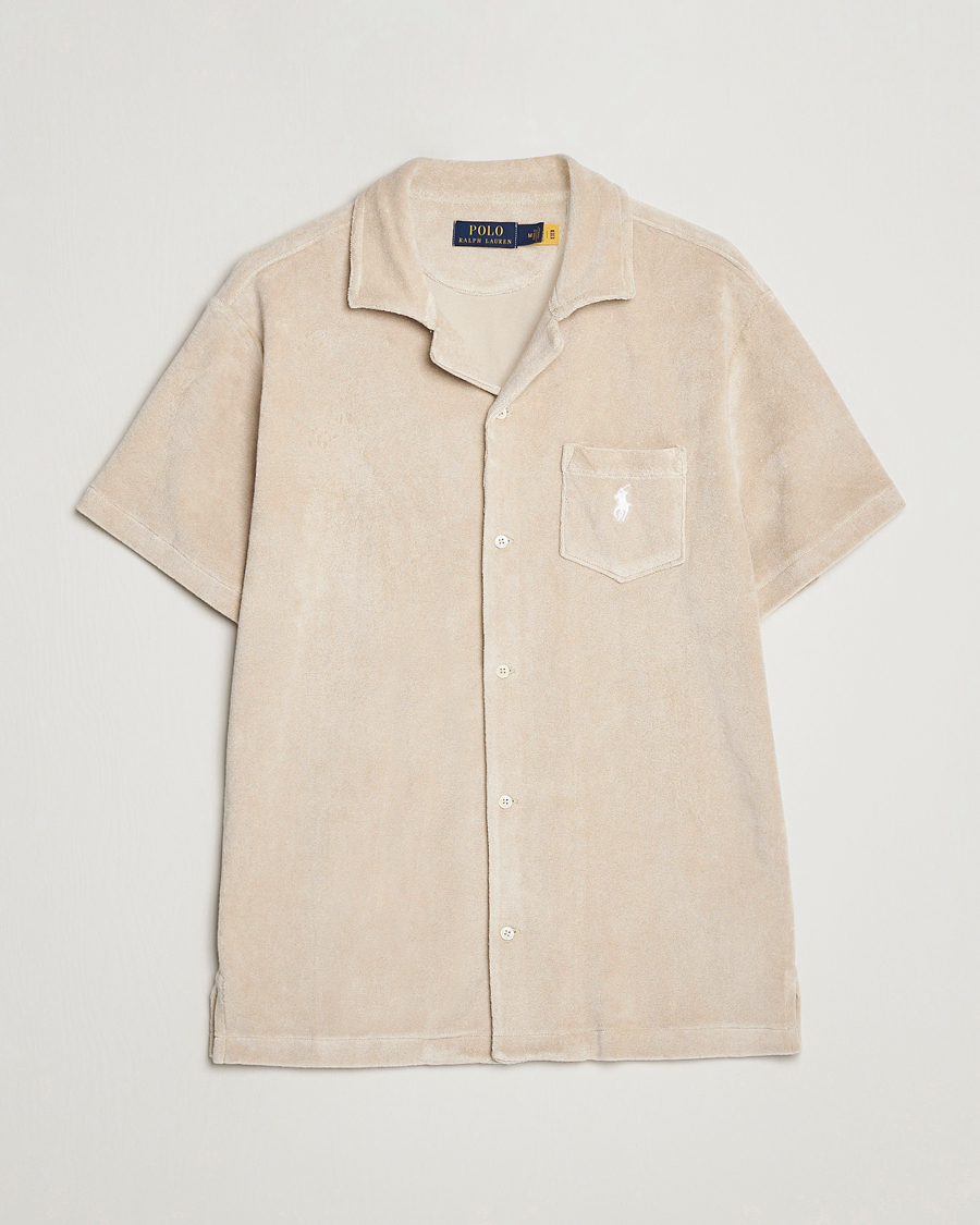 Homme | Chemises | Polo Ralph Lauren | Cotton Terry Short Sleeve Shirt Spring Beige