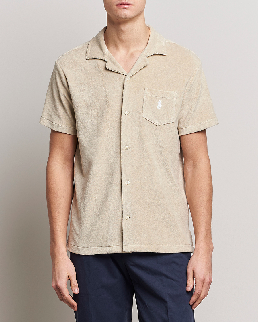 Homme | Chemises | Polo Ralph Lauren | Cotton Terry Short Sleeve Shirt Spring Beige