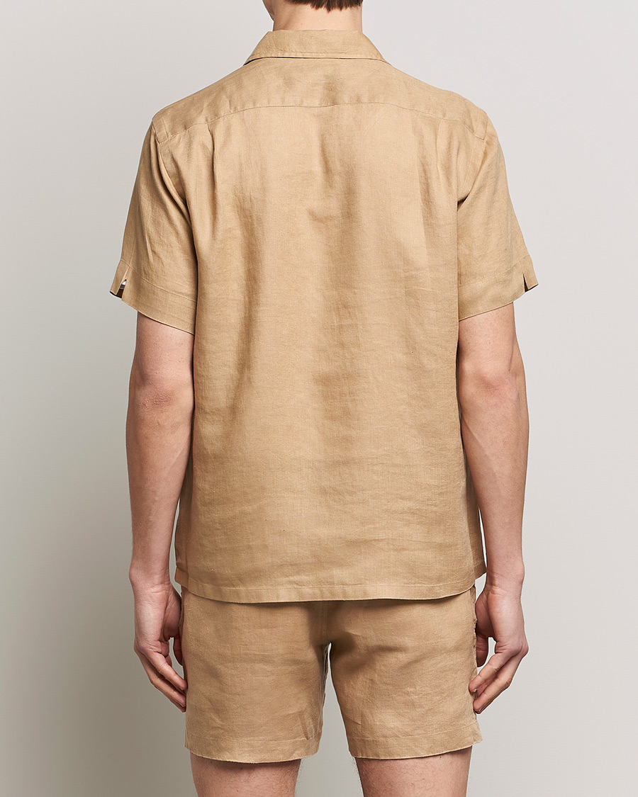 Homme | Chemises | Polo Ralph Lauren | Linen Camp Collar Short Sleeve Shirt Vintage Khaki