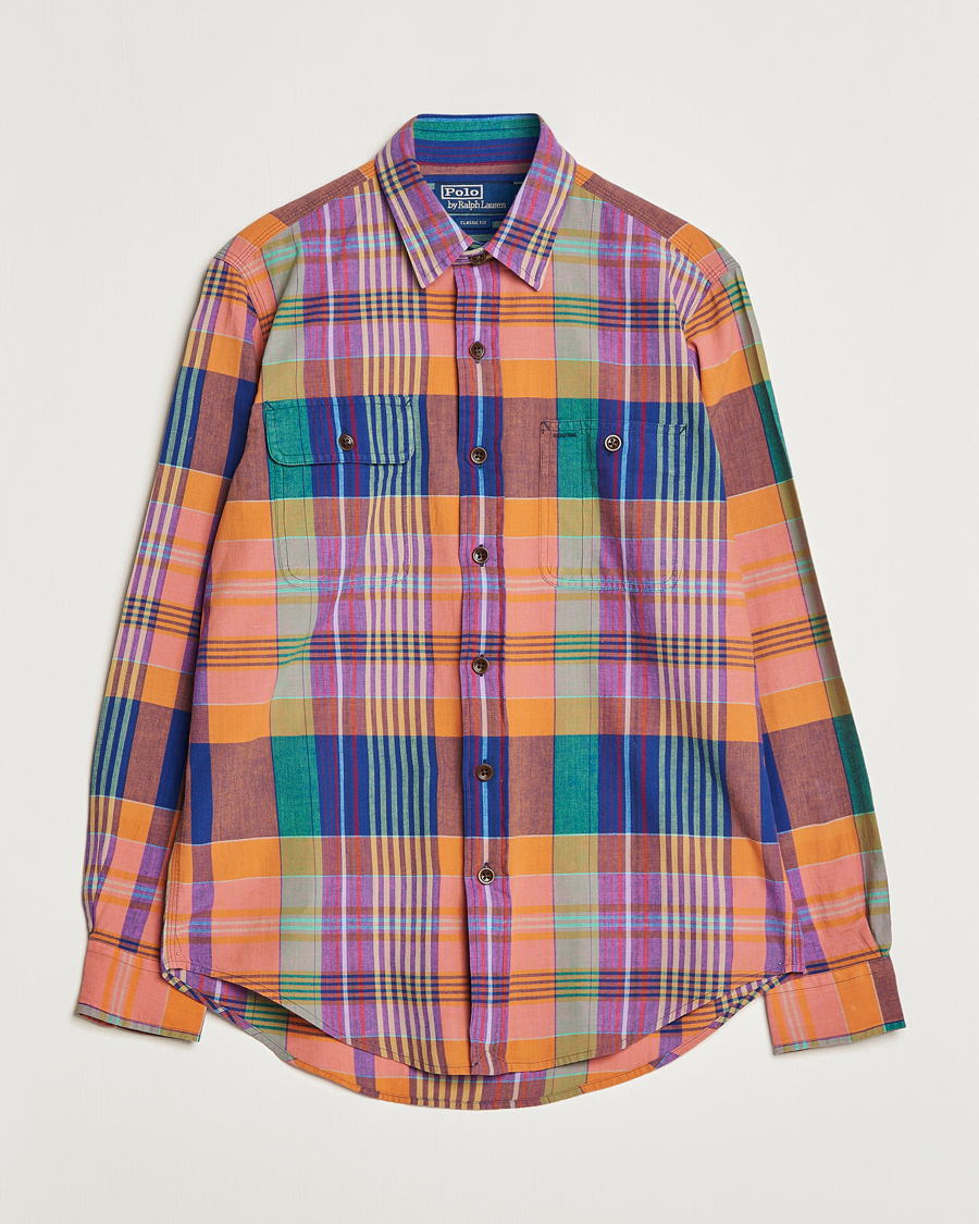 Homme | Chemises | Polo Ralph Lauren | Madras Checked Shirt Orange/Purple