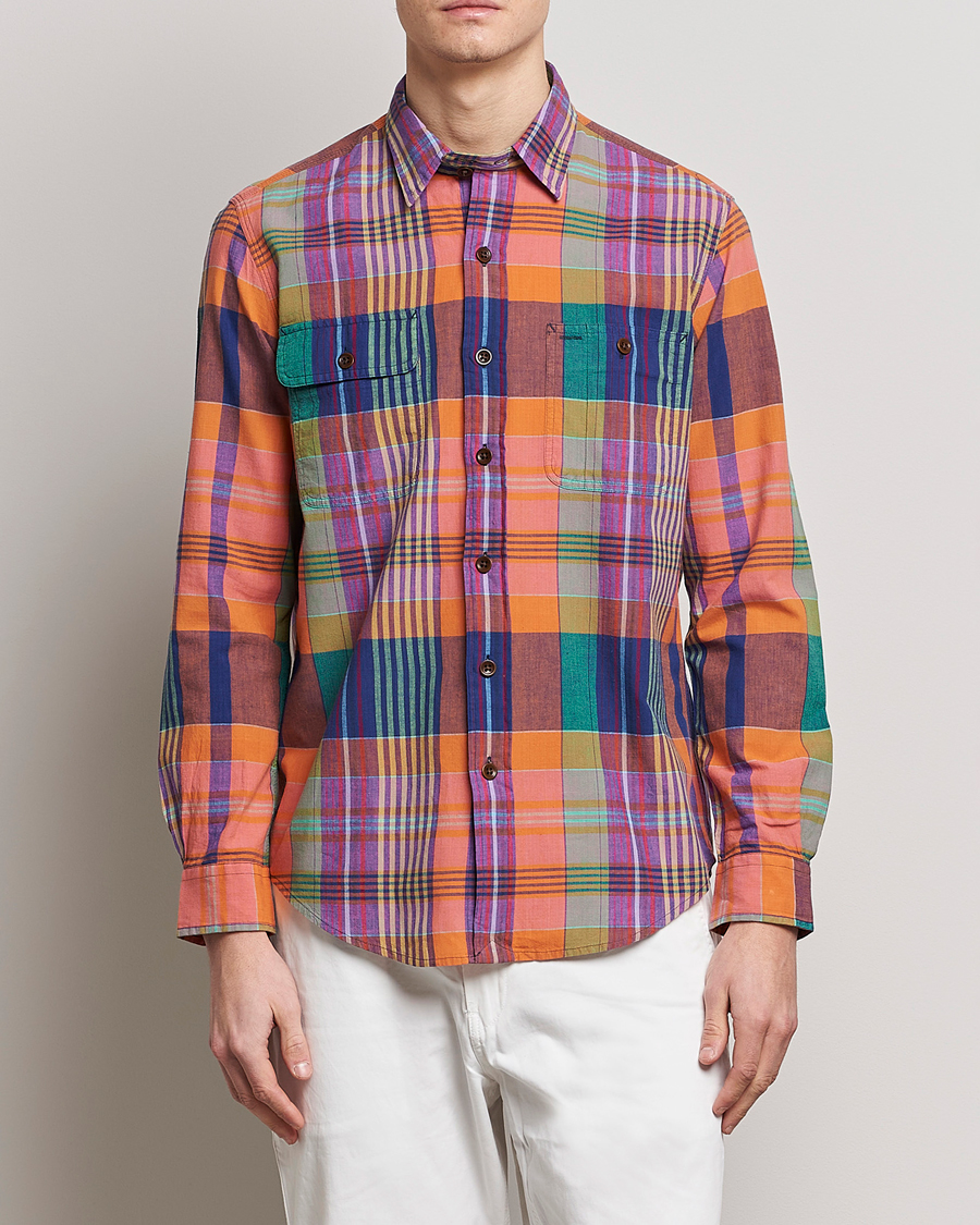 Homme | Chemises | Polo Ralph Lauren | Madras Checked Shirt Orange/Purple