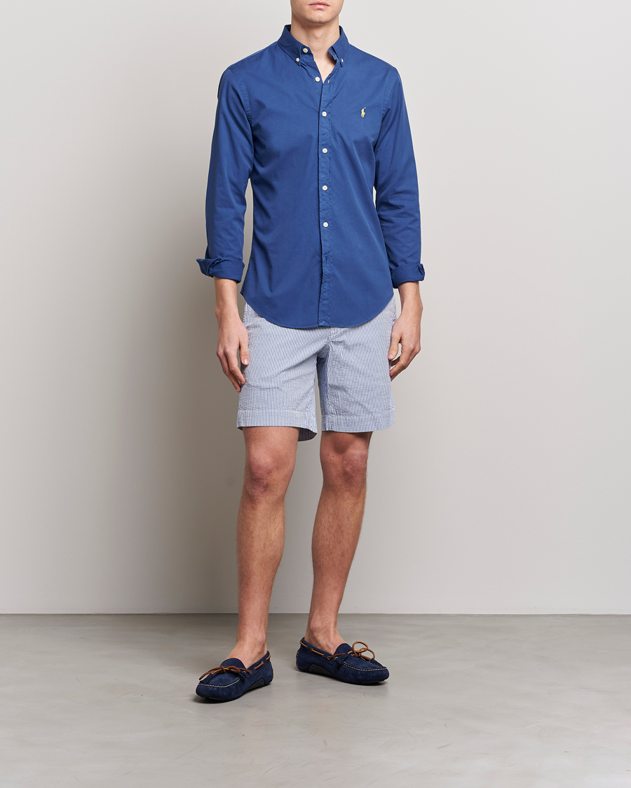 Homme | Chemises | Polo Ralph Lauren | Slim Fit Brushed Twill Shirt Royal Navy