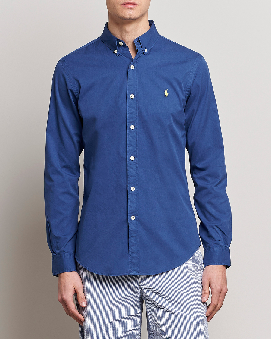Homme | Chemises | Polo Ralph Lauren | Slim Fit Brushed Twill Shirt Royal Navy