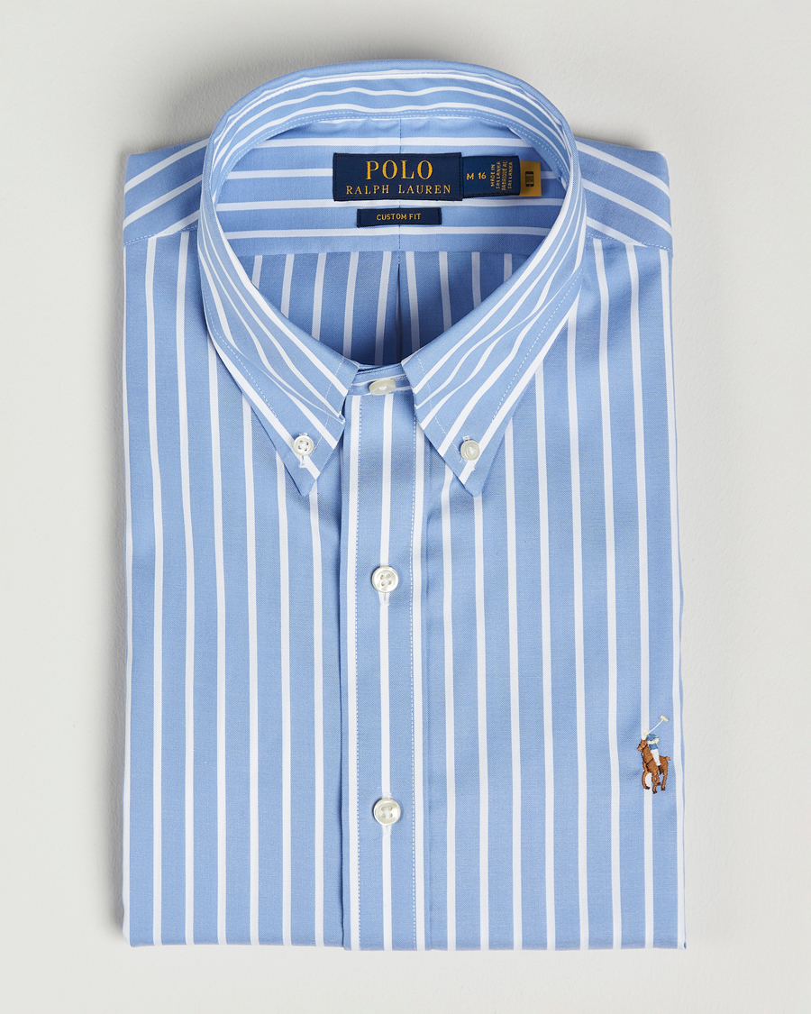 Homme | Chemises | Polo Ralph Lauren | Custom Fit Striped Dress Shirt Blue/White
