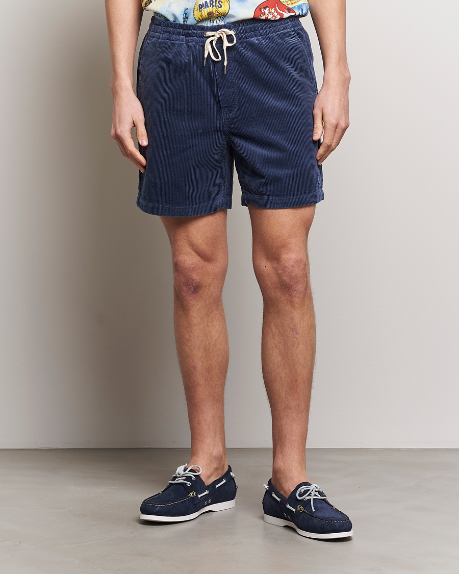 Homme | Stylesegment Casual Classics | Polo Ralph Lauren | Prepster Corduroy Drawstring Shorts Boston Navy