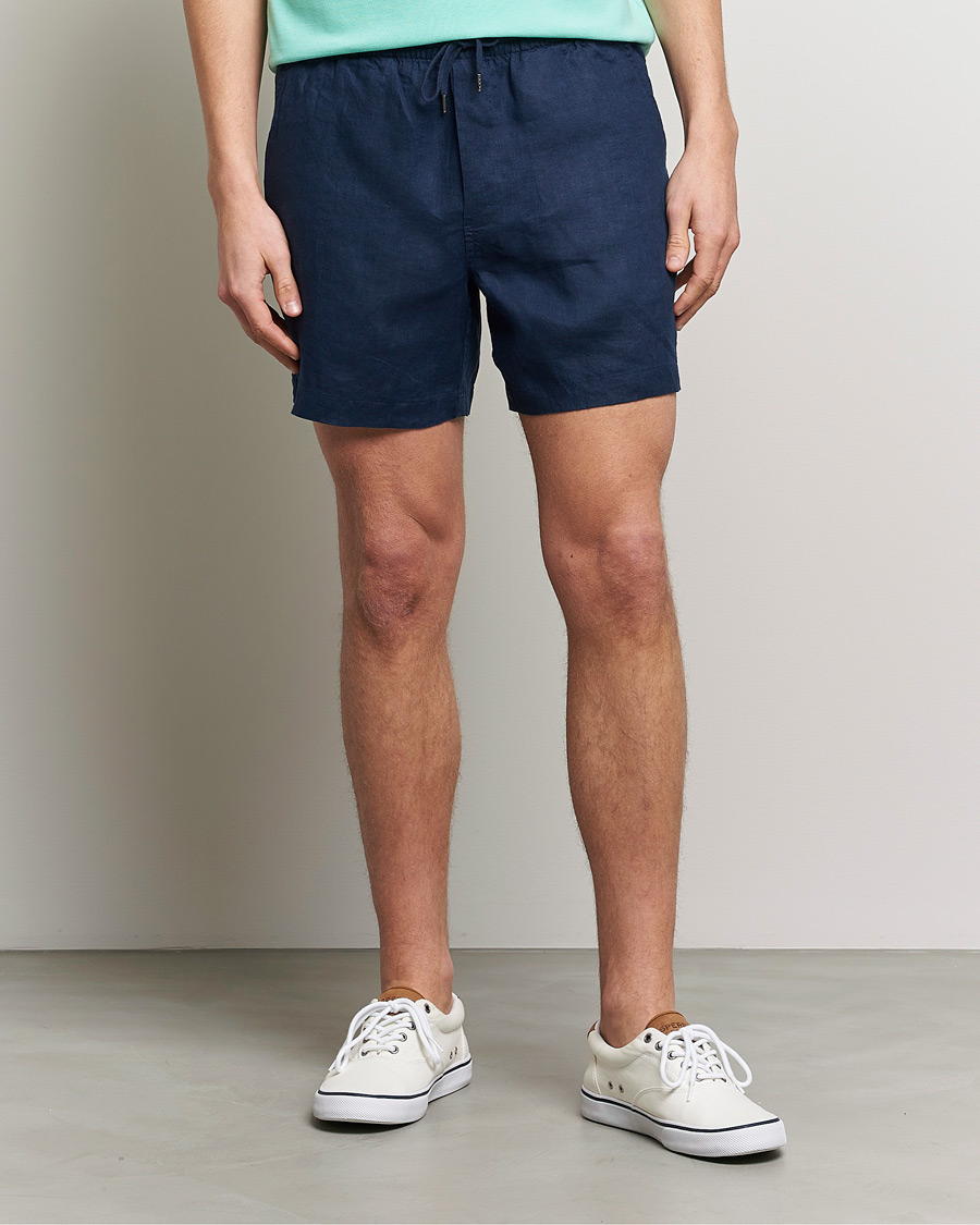 Homme |  | Polo Ralph Lauren | Prepster Linen Drawstring Shorts Newport Navy