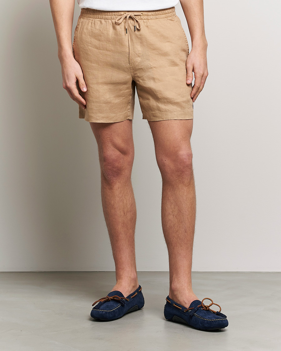 Homme | Shorts En Lin | Polo Ralph Lauren | Prepster Linen Drawstring Shorts Vintage Khaki
