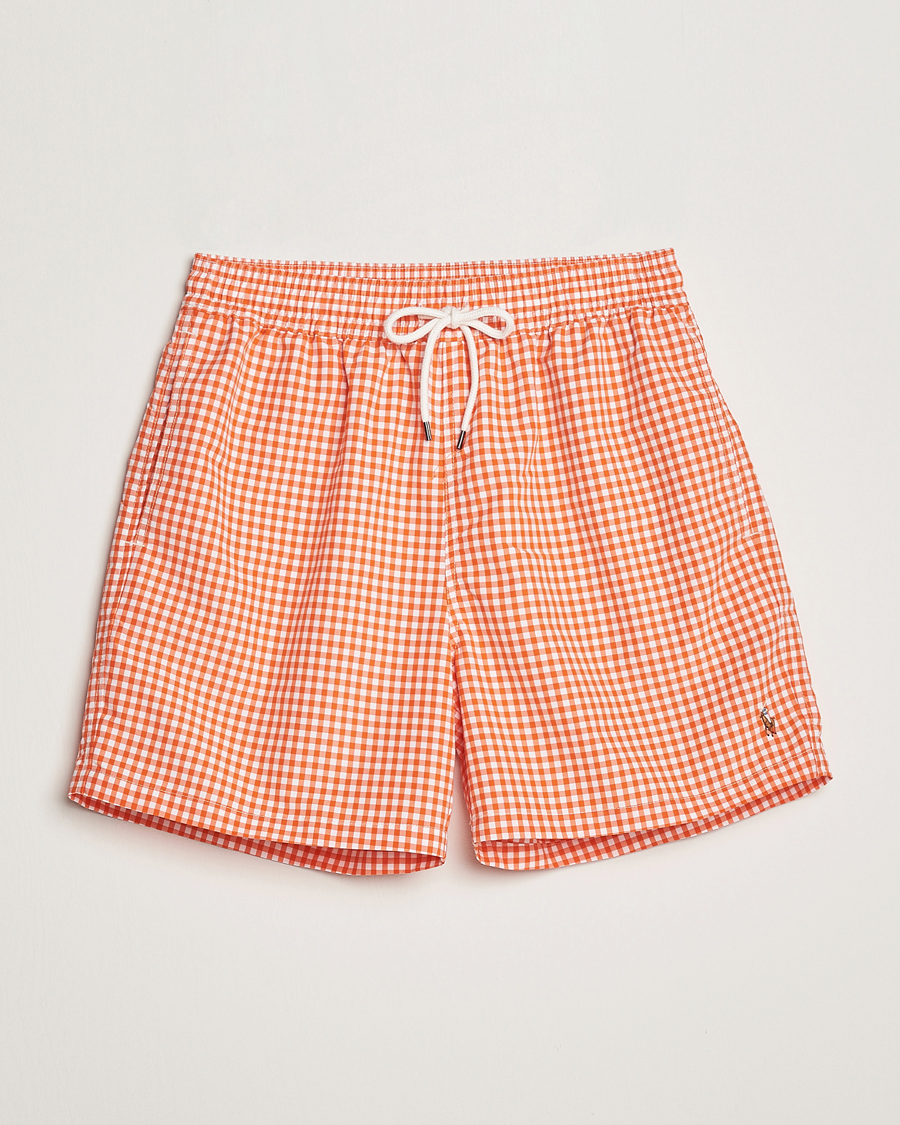 Homme | Maillots De Bain | Polo Ralph Lauren | Traveler Gingham Swimshorts Sailing Orange