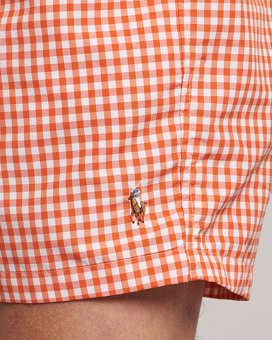 Homme | Maillots De Bain | Polo Ralph Lauren | Traveler Gingham Swimshorts Sailing Orange