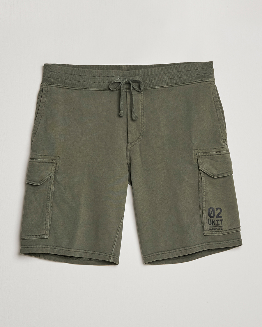 Homme | Shorts | RLX Ralph Lauren | Terry Back Fleece Cargo Shorts Fossil Green
