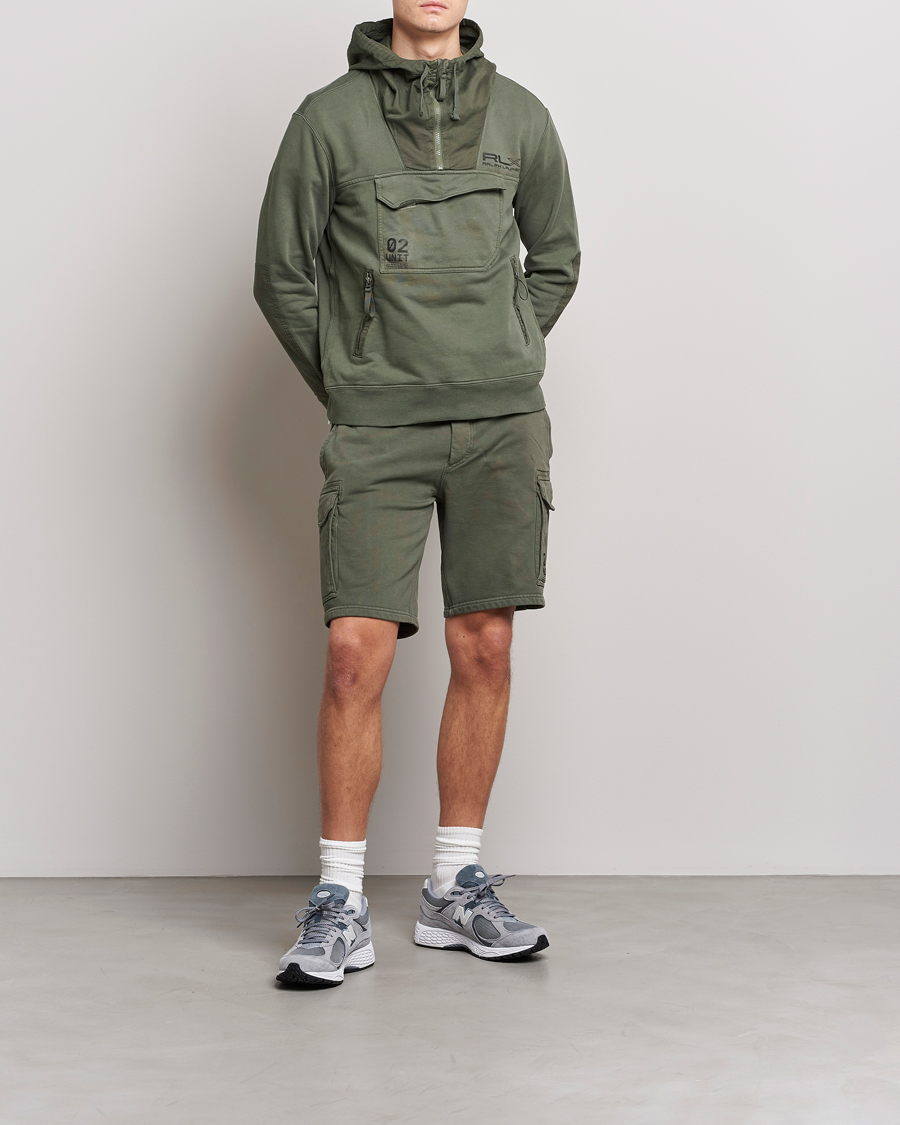 Homme | Shorts | RLX Ralph Lauren | Terry Back Fleece Cargo Shorts Fossil Green