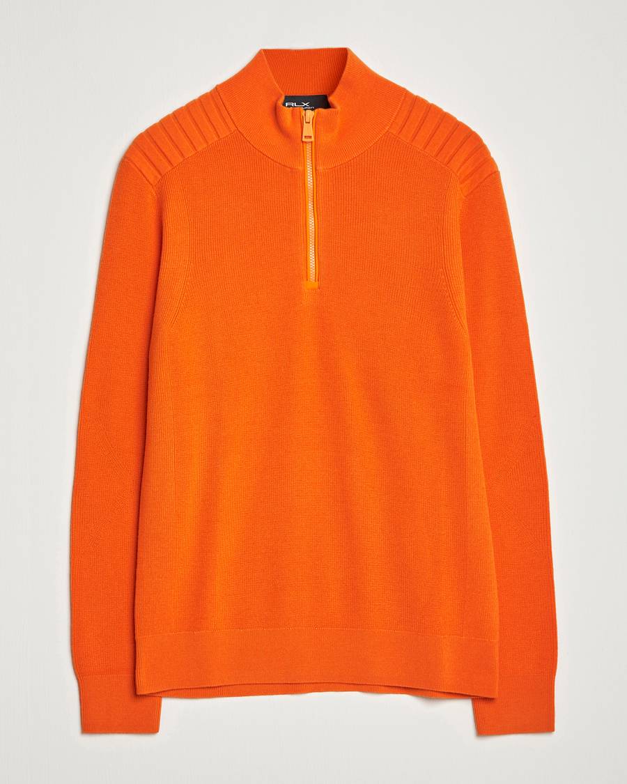 Homme | Pulls Et Tricots | RLX Ralph Lauren | Merino Half-Zip Sweater Sailing Orange