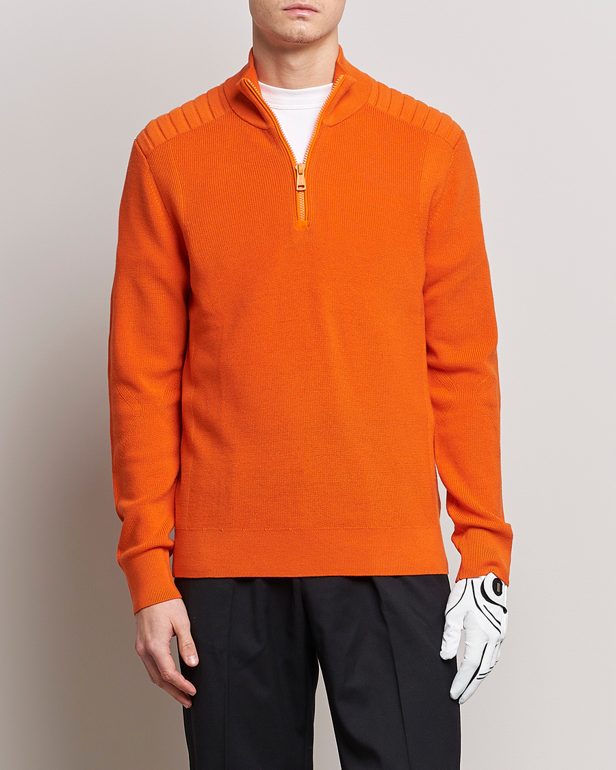 Homme | Pulls Et Tricots | RLX Ralph Lauren | Merino Half-Zip Sweater Sailing Orange