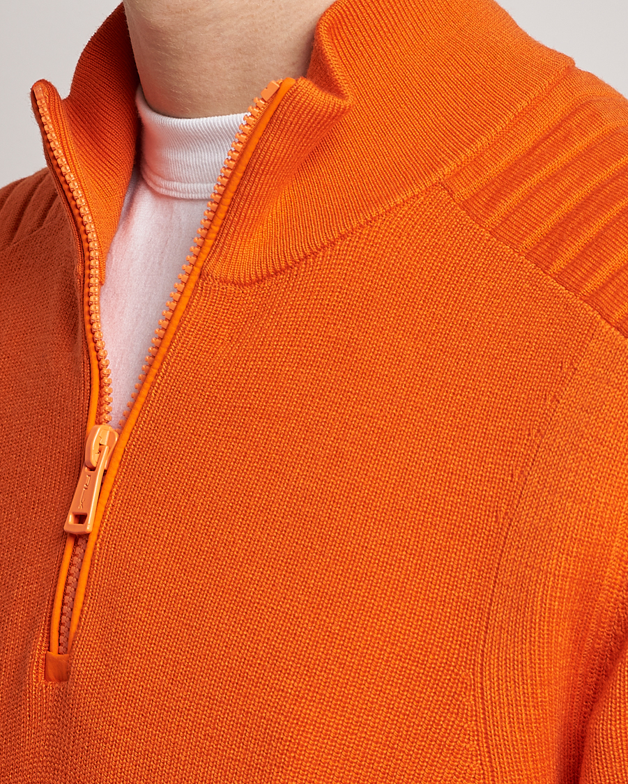 Homme | Pulls Et Tricots | RLX Ralph Lauren | Merino Half-Zip Sweater Sailing Orange