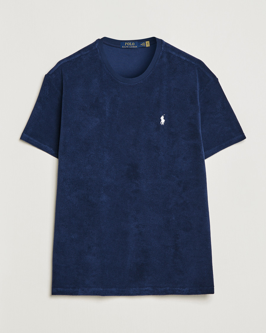 Homme | T-shirts | Polo Ralph Lauren | Cotton Terry Crew Neck T-shirt Newport Navy