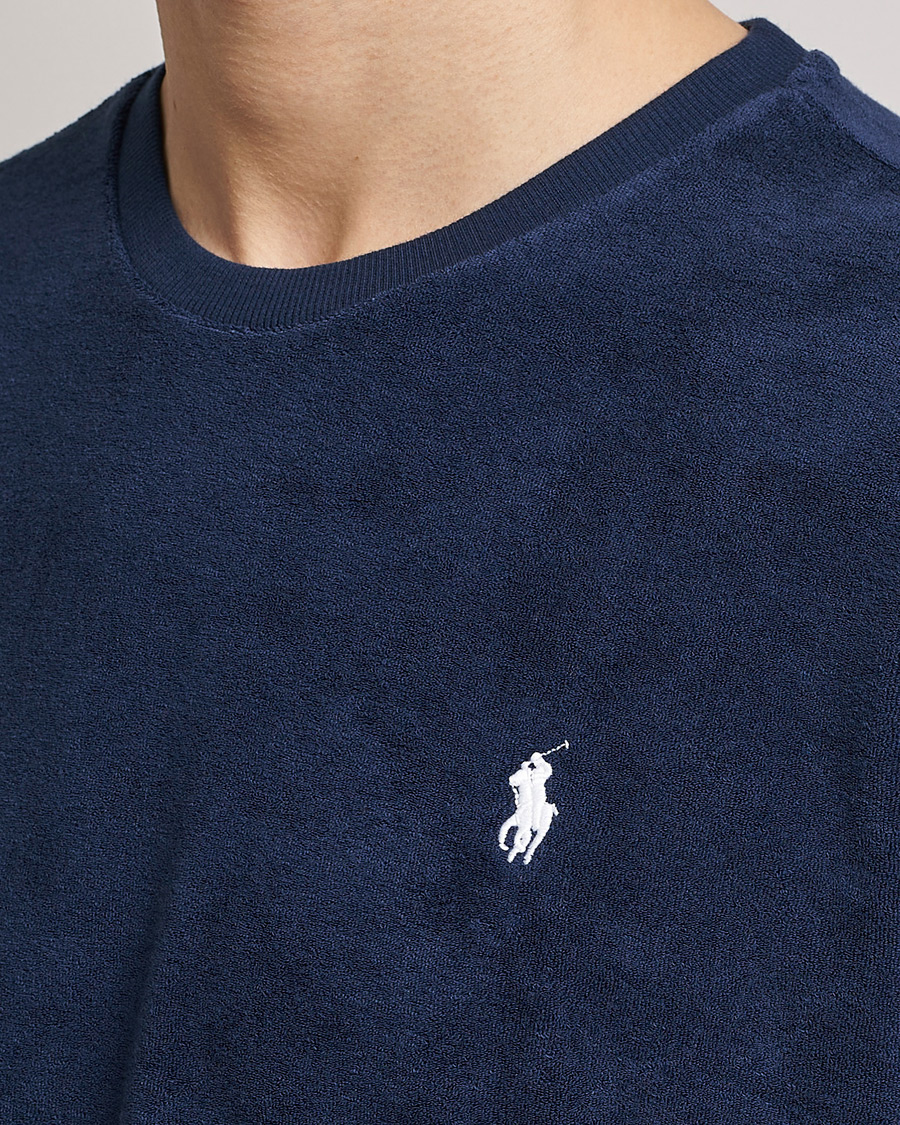 Homme | T-shirts | Polo Ralph Lauren | Cotton Terry Crew Neck T-shirt Newport Navy