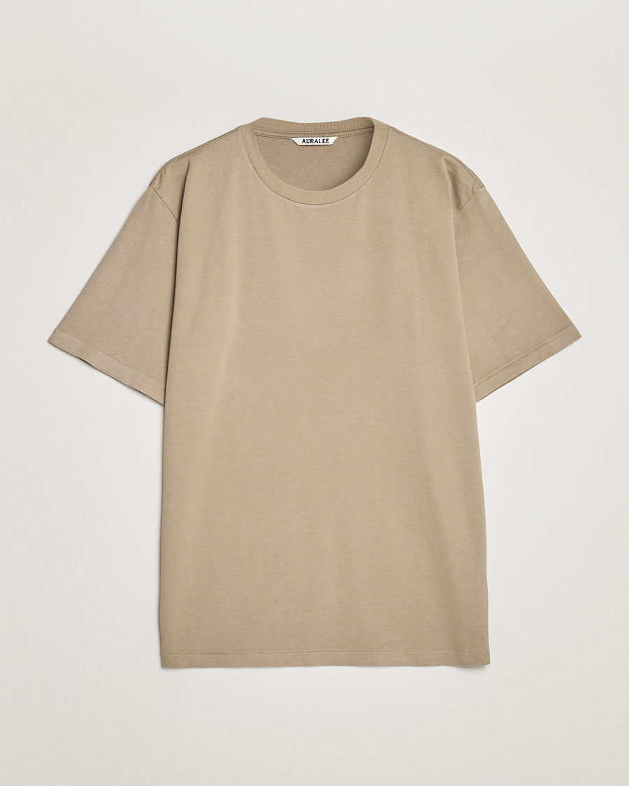 Homme | T-shirts | Auralee | Luster Plaiting T-Shirt Khaki Grey